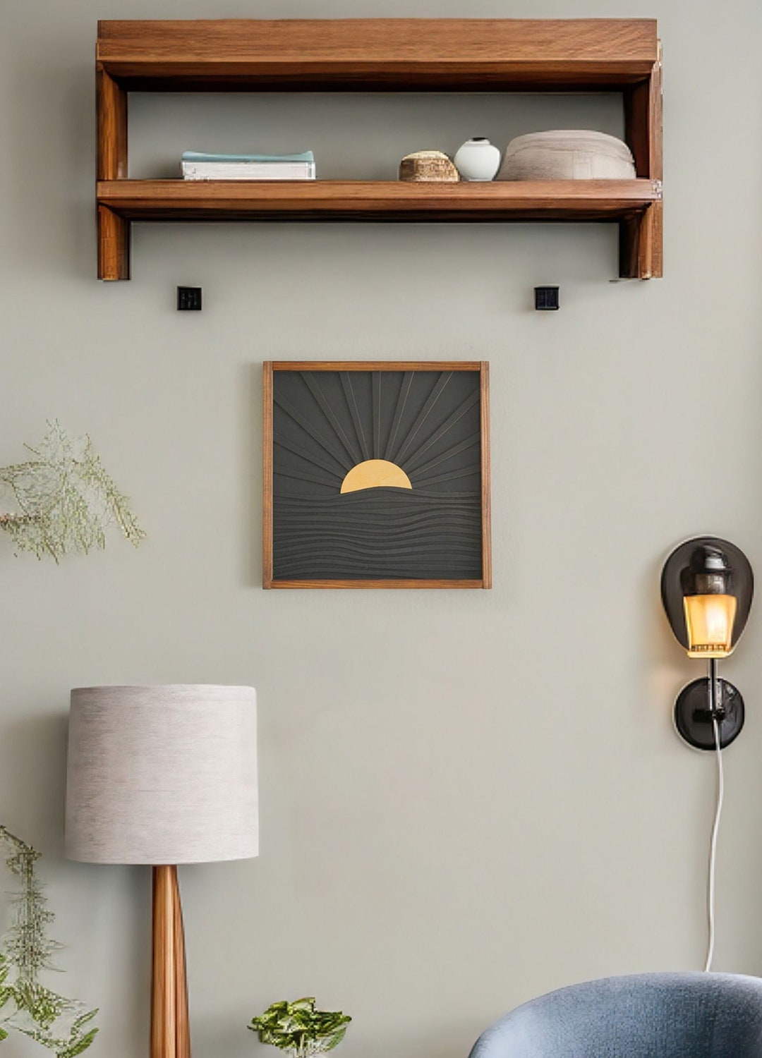 Sun Wood Wall Decor, Sunshine Wall Art, Minimalist Boho Sun, Sunrise