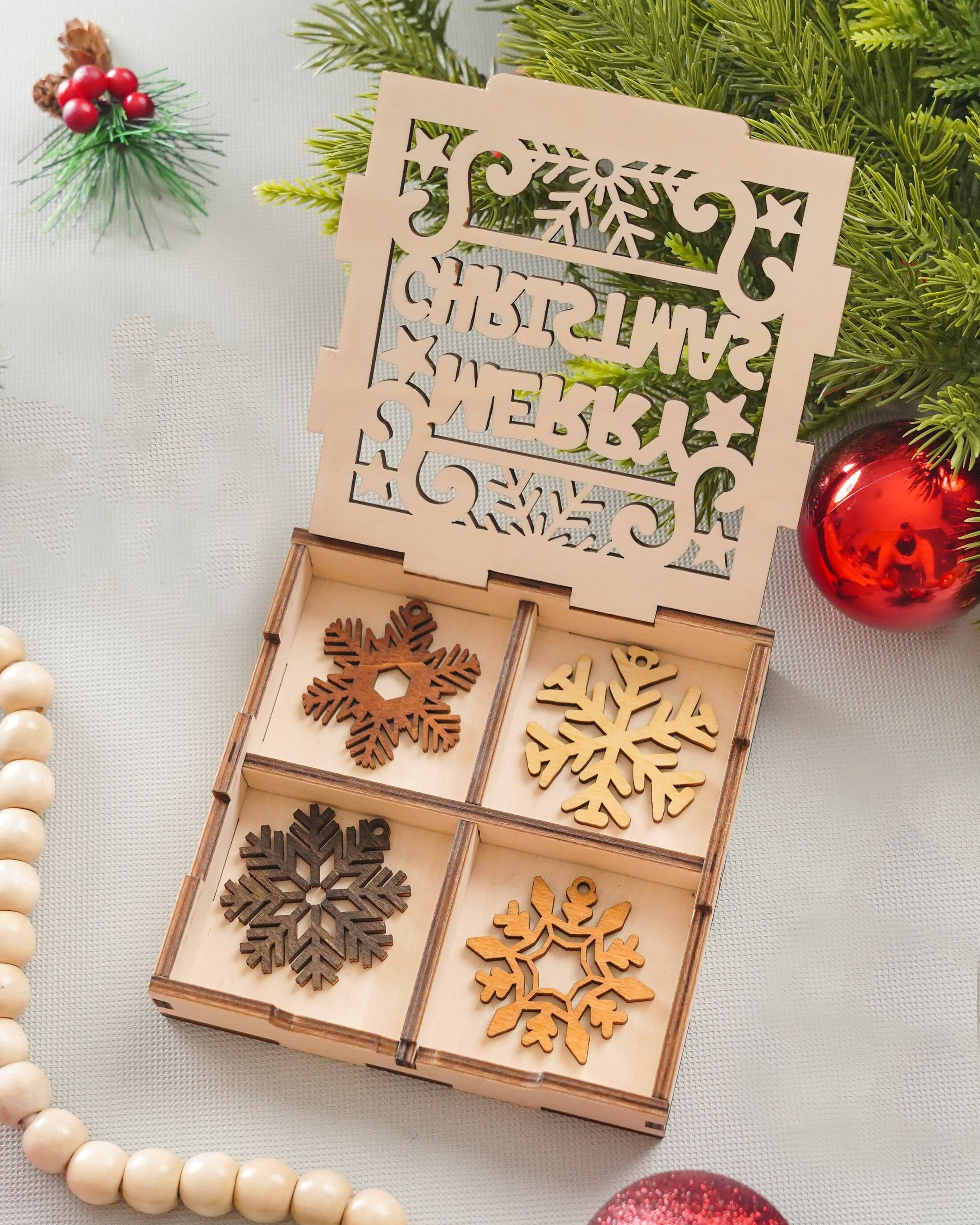 Mini Snowflake Ornaments~Set of 5 – Personalize It!