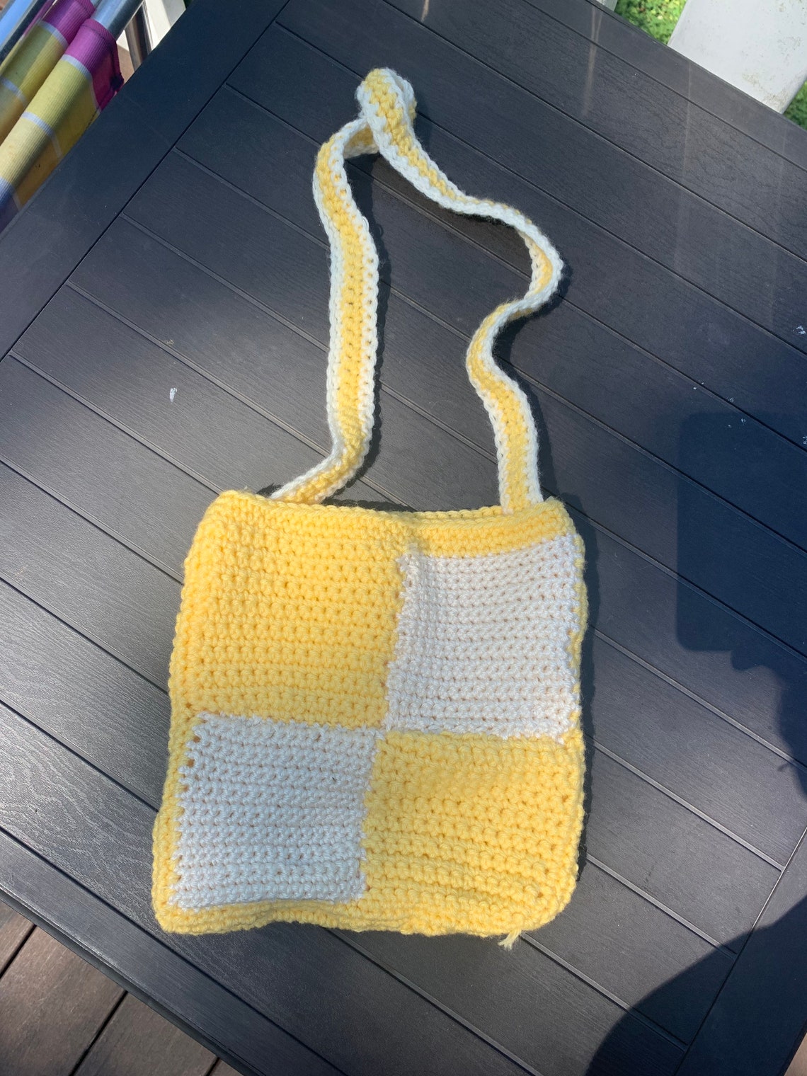 Crochet Patch Work Tote Bag - Etsy