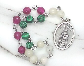 Chaplet of St Dymphna patron saint of mental health, Catholic mental health gift, Saint Dymphna patron saint of anxiety, Catholic gifts