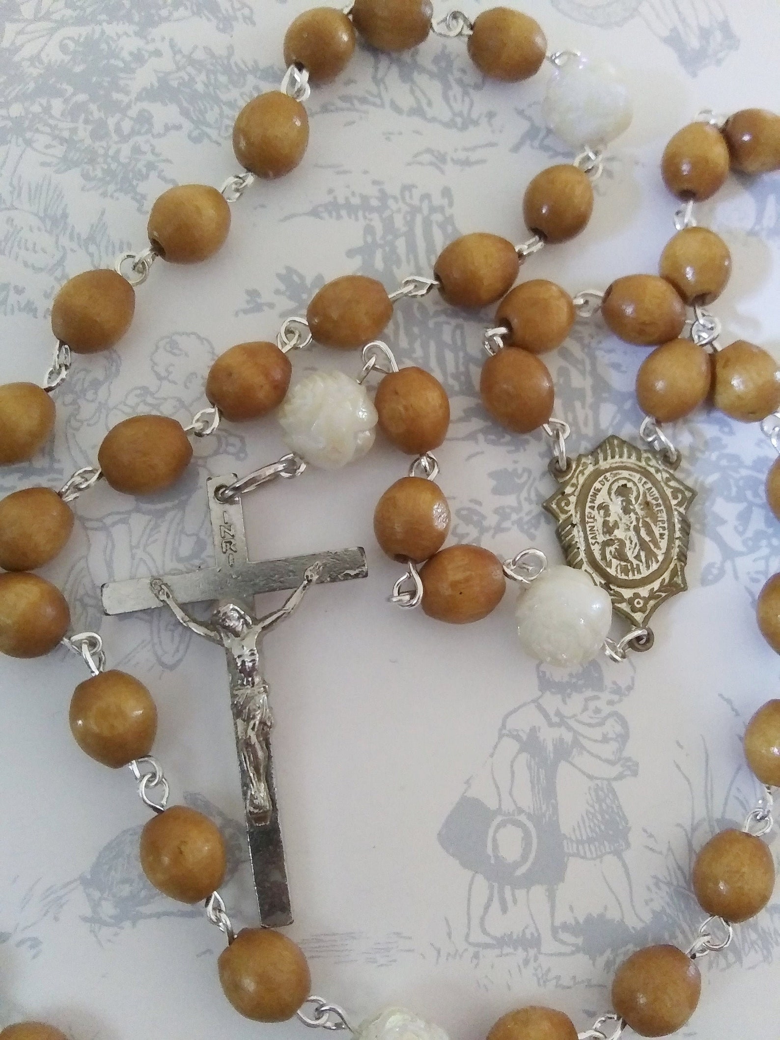 St Anne de Beaupre women's rosary St Anne rosary Wooden Etsy