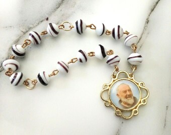 St Padre Pio chaplet, Saint Pio Catholic chaplets, Patron saint of stress relief and healing, Confirmation gifts for boys, Civil Defense