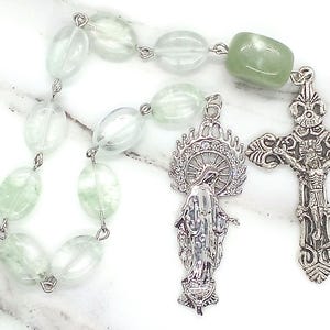 Blessed Virgin Mary rosary tenner, Gemstone Mother Mary pocket rosary, Catholic gifts for mom, Confirmation gifts for girls, Single decade