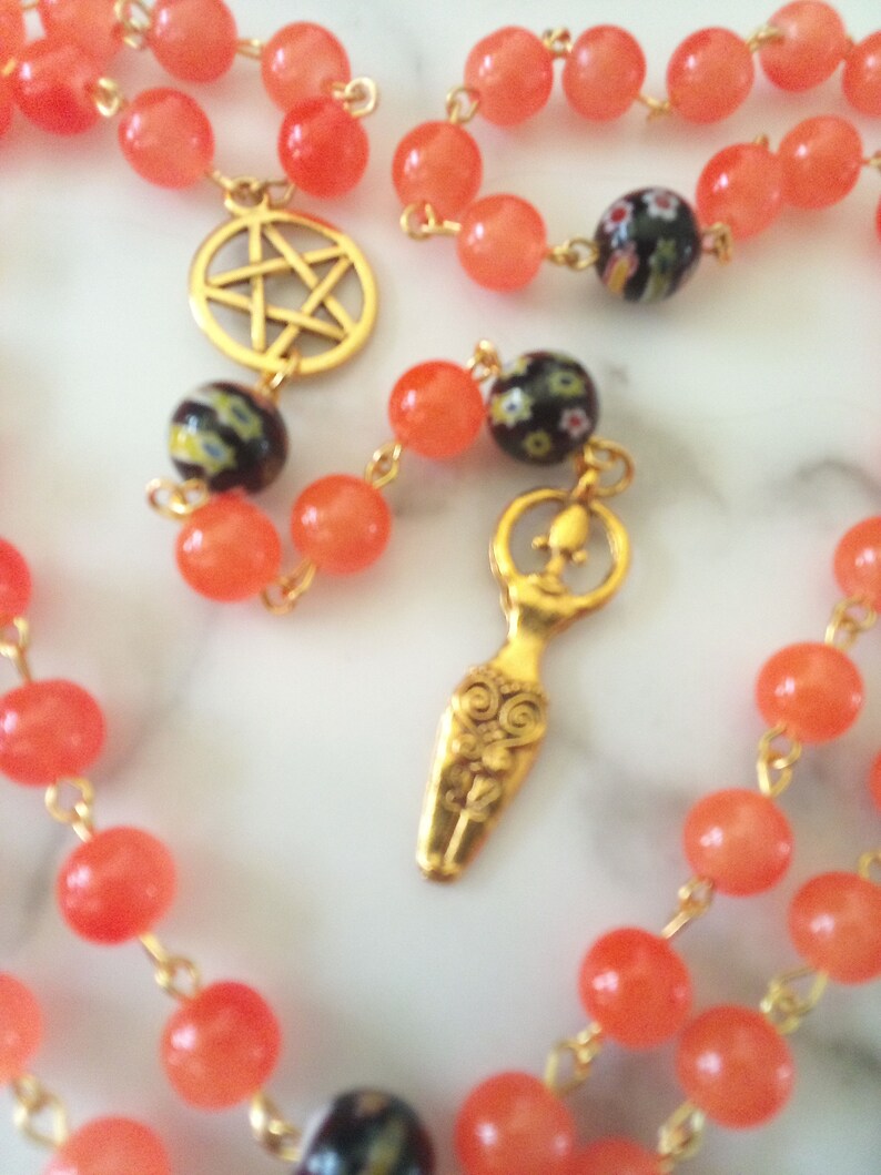 Goddess Prayer Beads Pentacle Rosary Pagan Gifts for Women Etsy