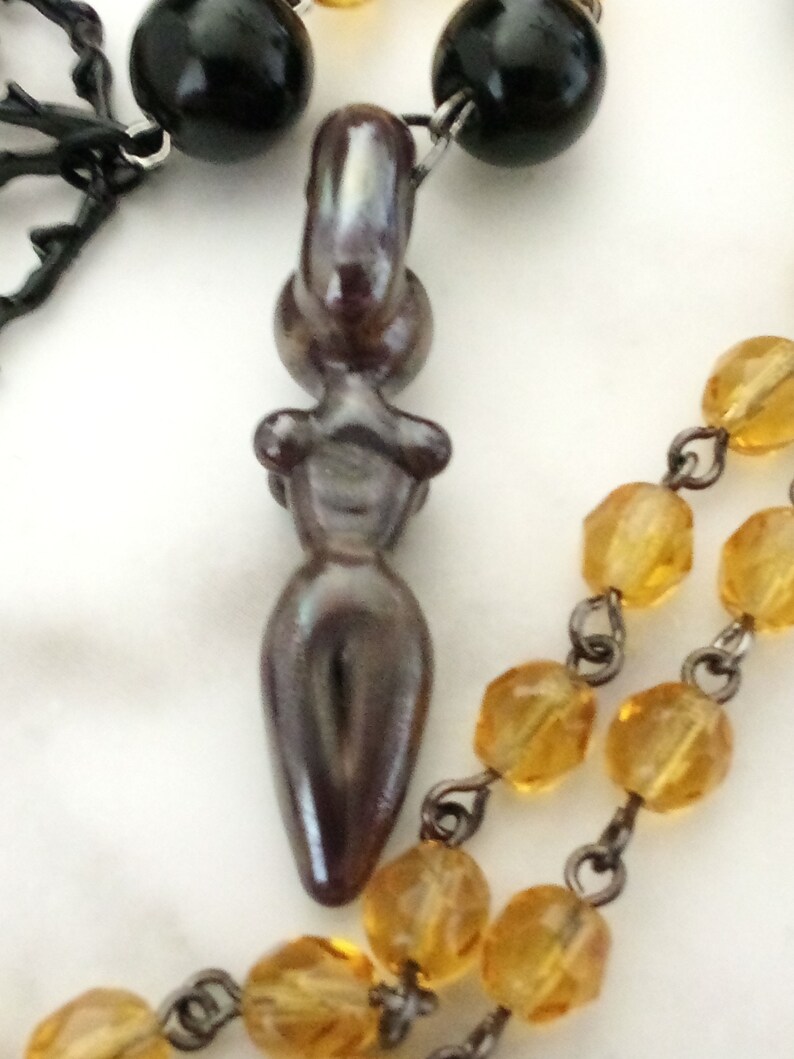 Goddess Prayer Beads Pentagram Rosary Pagan Rosary Witch Etsy