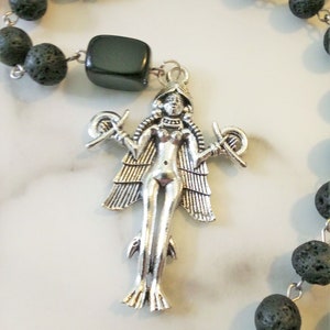 Lilith rosary, Dark goddess prayer beads, Witchs rosary, Left Hand Path, Occult rosary, Witch gifts for her, Nontraditional, Divine Feminine image 8