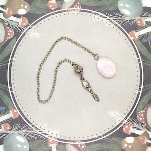 Rose quartz goddess pendulum for dowsing, Spiritual gifts for her, New Age gifts, Pagan gifts for women, Metaphysical gifts, Divination tool
