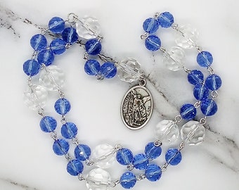 St Michael chaplet rosary, Chaplet of Saint Michael, Patron saint of police, Firefighter gifts, Guardian angel chaplet, Rosary of the Angels