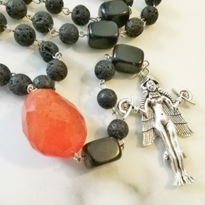 Lilith rosary, Dark goddess prayer beads, Witchs rosary, Left Hand Path, Occult rosary, Witch gifts for her, Nontraditional, Divine Feminine image 4