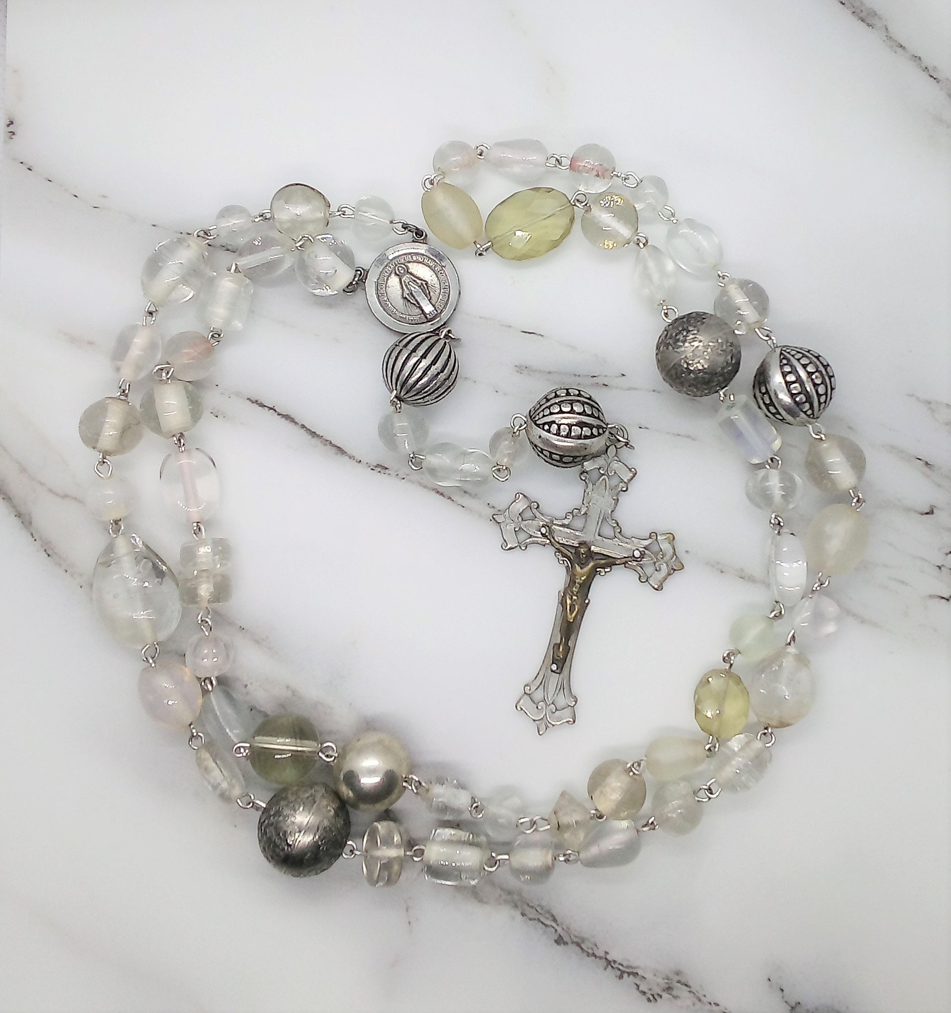 Rosary Making Kit Glass Bead Rosary First Communion Gift Baptism