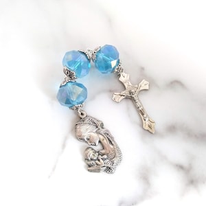 3 Hail Mary chaplet, Three Hail Mary, 3 bead Marian rosary, Confirmation gift for girl, Womens rosary, Godmother gift from goddaughter