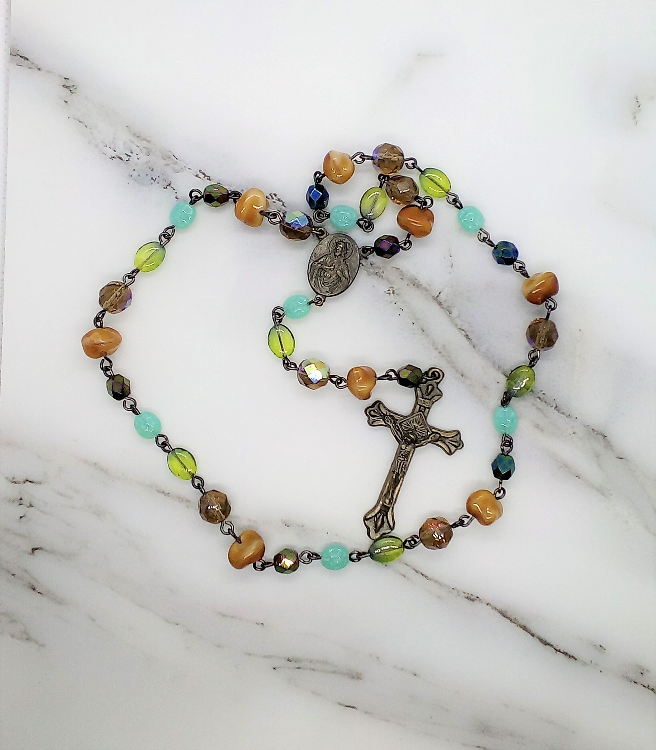 Chaplet of the Sacred Heart of Jesus, Sacred Heart chaplet, Godfather gift from godchild, Catholic gifts for men, Confirmation gift for boys