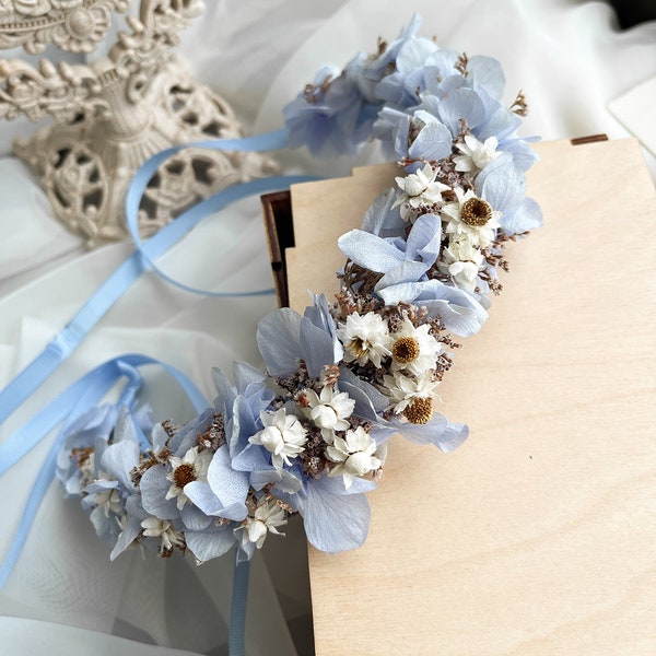 Blue Flower Crown Etsy