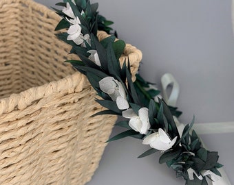 Bridal flower crown | Real Dried Eucalyptus wedding crown | Dried Wedding Crown | Wedding headpiece for bride