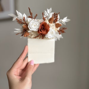 Boho Rust Terracotta Wedding Bouquet, Terracotta Bridesmaid Bouquet ...
