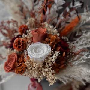 Boho Rust Terracotta Wedding Bouquet, Burgundy Marsala Bridesmaid bouquet, Boho Terracotta Burgundy Bridal Bouquet, Fall wedding bouquet