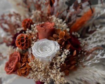 Boho Rust Terracotta Wedding Bouquet, Burgundy Marsala Bridesmaid bouquet, Boho Terracotta Burgundy Bridal Bouquet, Fall wedding bouquet