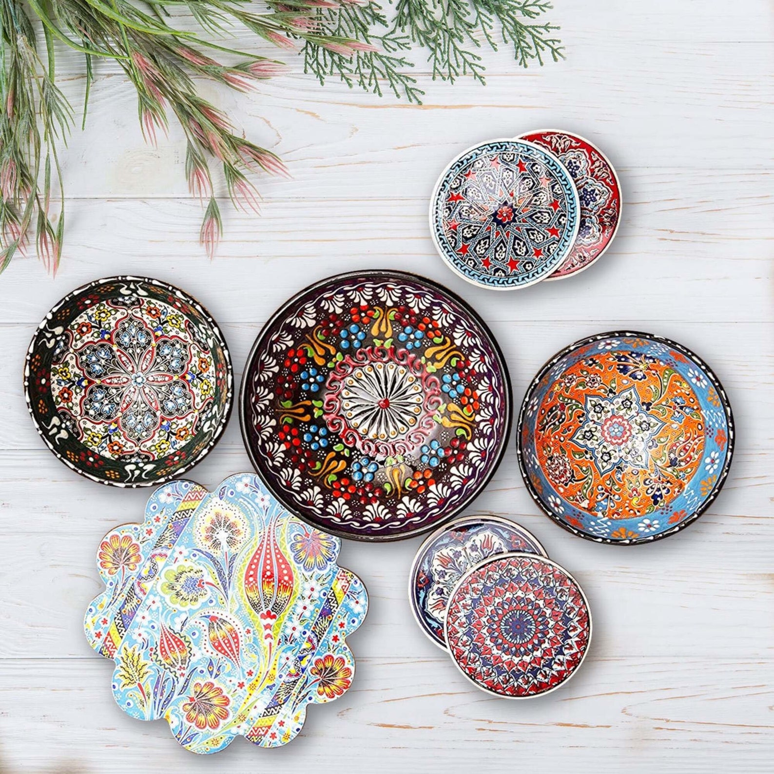 Small Ceramic Bowls Set of 6 Snack Bowls for Tapas Nuts Etsy