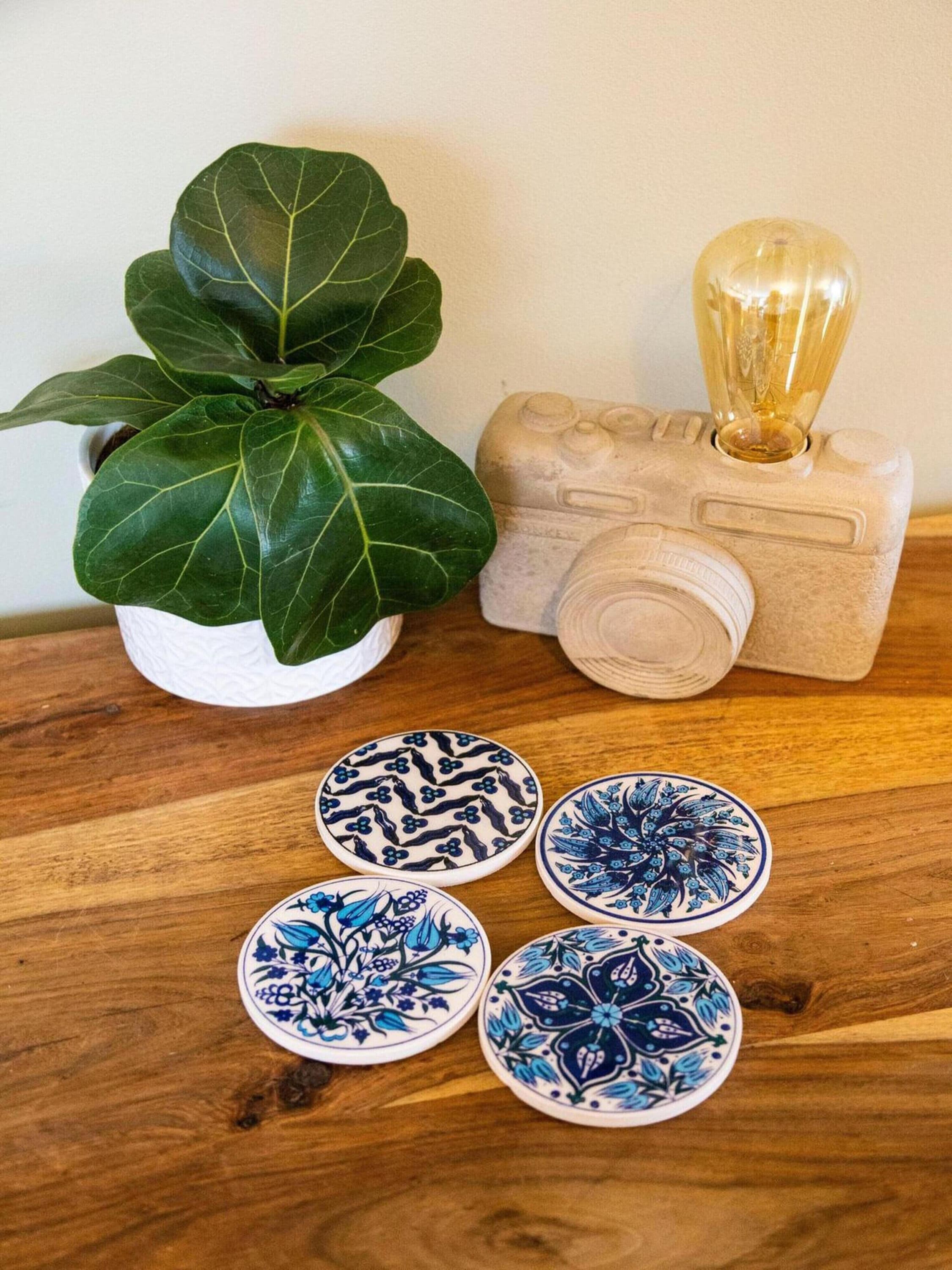 Ceramic Coasters Set of 4 Drinks Coasters for Cups Mugs Etsy