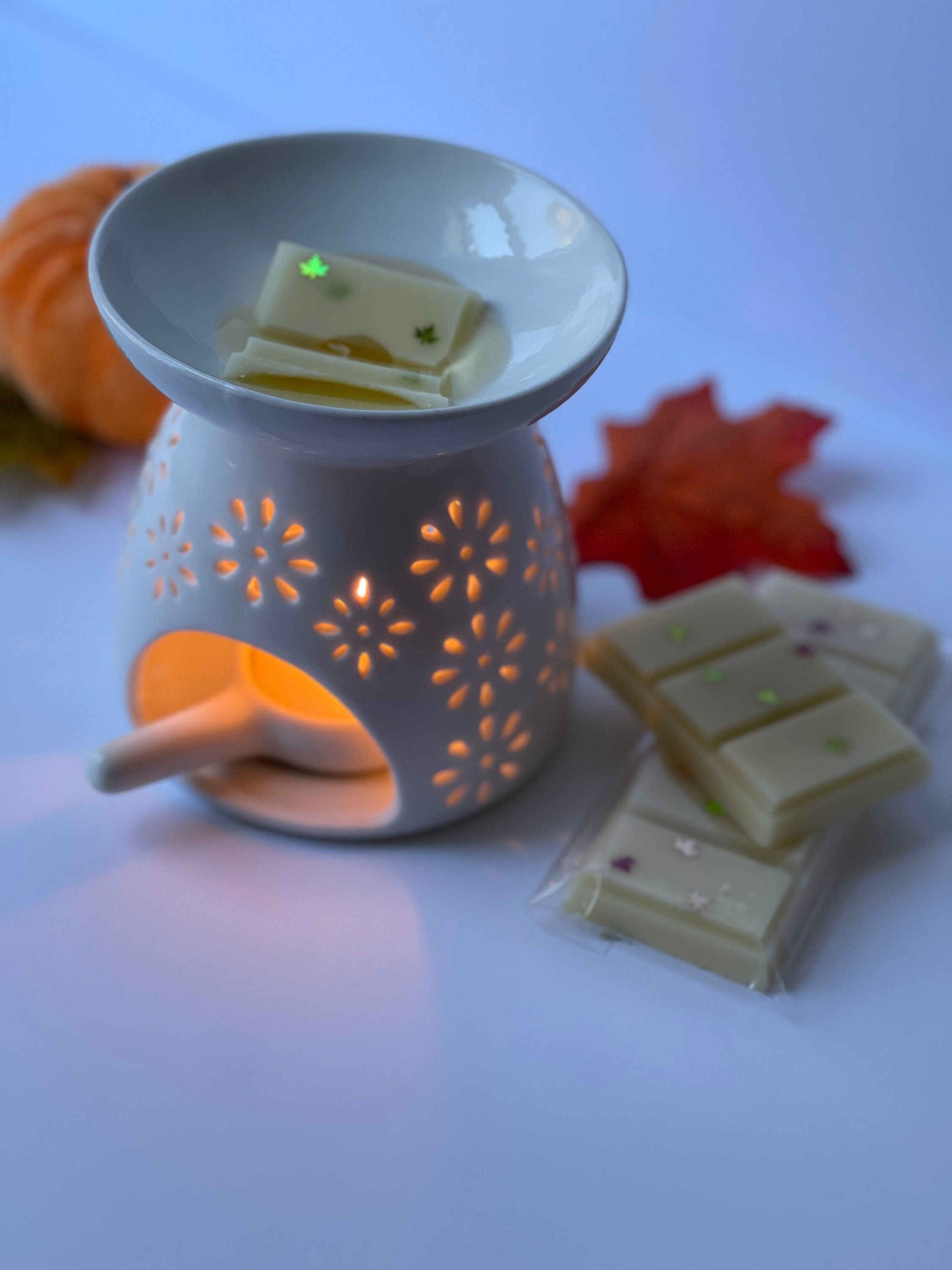 Gift Set - White Beehive Wax Melter with Wax Melts and Tealights