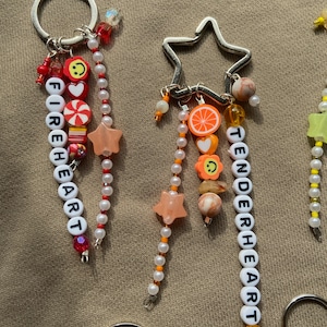 Personalized Keychain // Beaded Keychain // Colorful // Cute // Gift ...