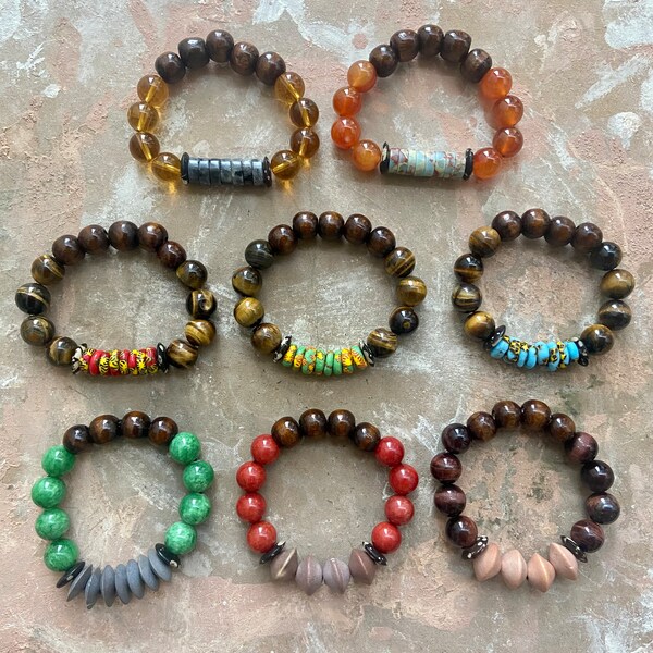 Healing Beads Bracelets in Boho Ethnic Style