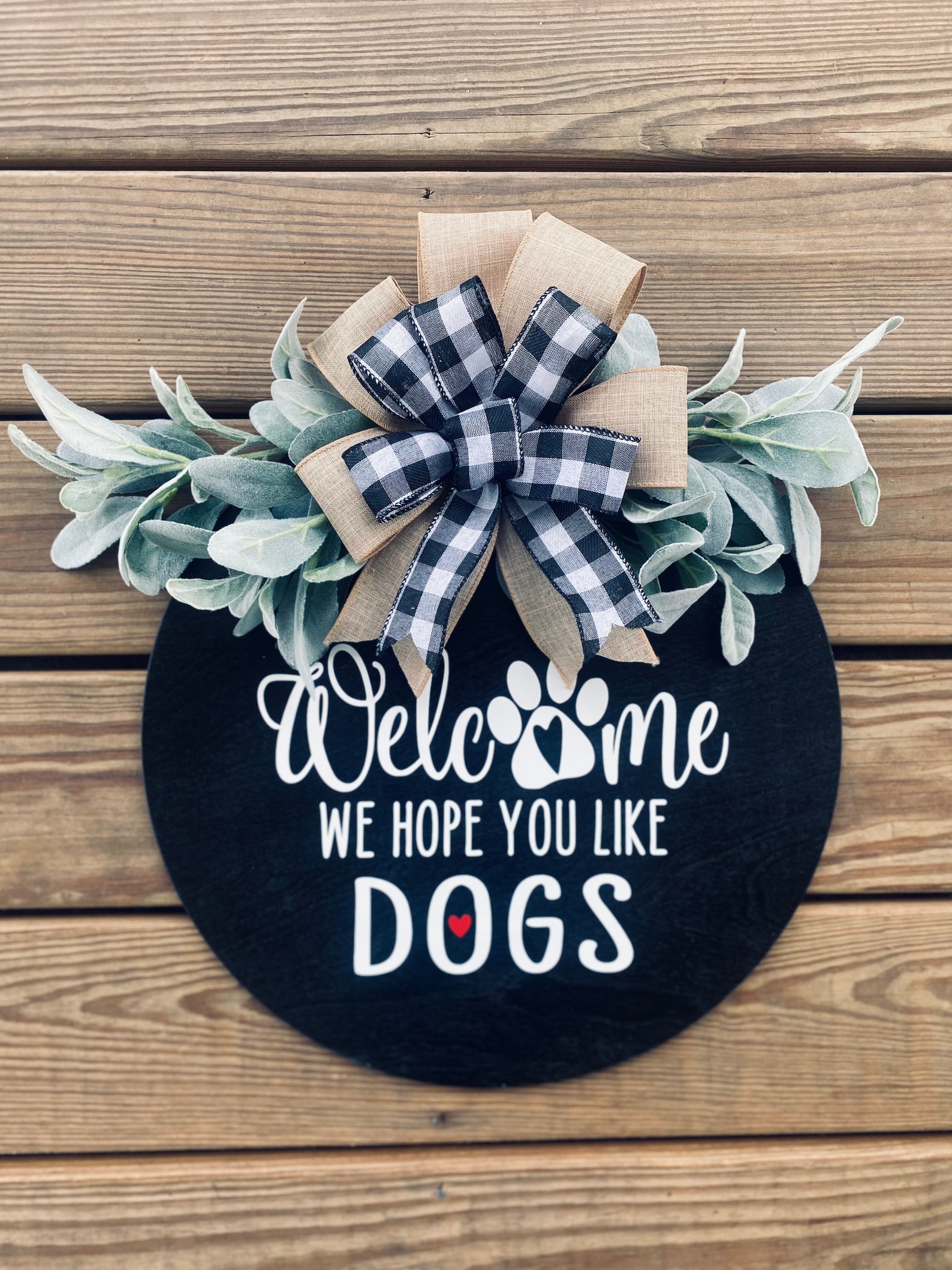Door hanger dog door hanger dog decor front door decor Etsy