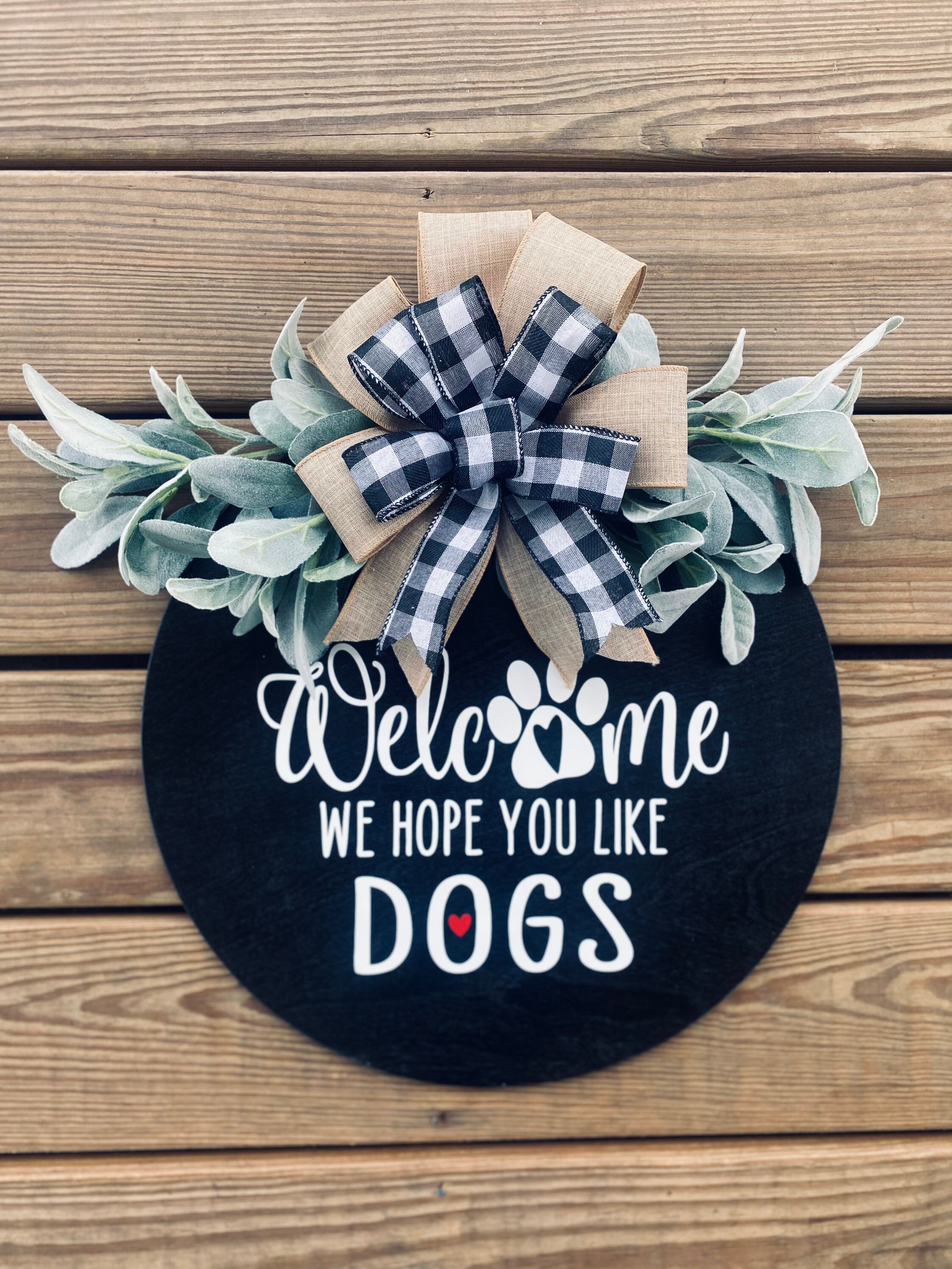 Door Hanger Dog Door Hanger Dog Decor Front Door Decor Etsy UK