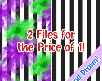 Black and White Stripes 2 Seamless Images, Seamless Pattern Paper, Digital Papers, Custom Fabric Printing File, Clipart Design, neon, bright