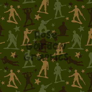 Army Toys Seamless Image Pattern Paper, Digital Papers, Custom Fabric Printing File, Clipart Design boy soldiers soldier classic toys