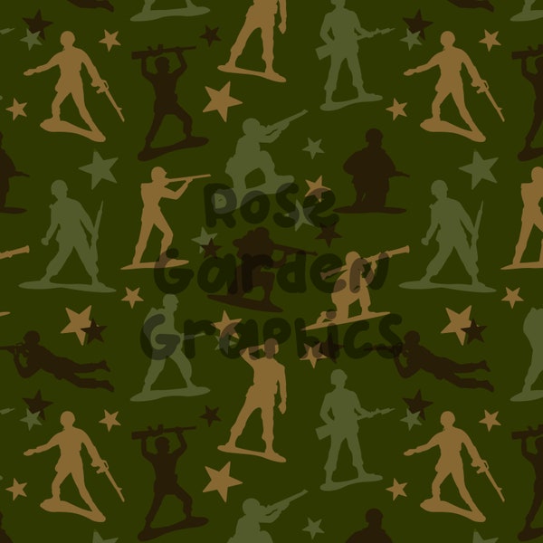 Army Toys Seamless Image Pattern Paper, Digital Papers, Custom Fabric Printing File, Clipart Design boy soldiers soldier classic toys