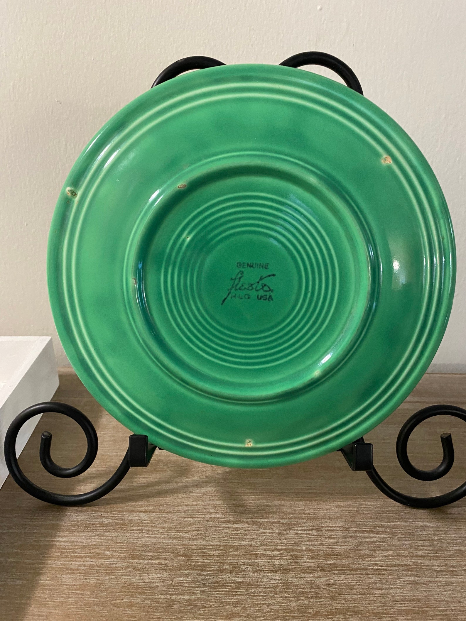 Vintage Green Fiestaware Luncheon Plate Etsy