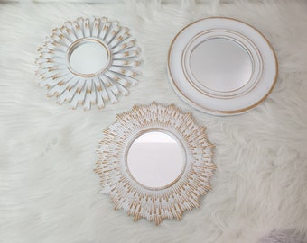 Miroir mural shabby lot de 3