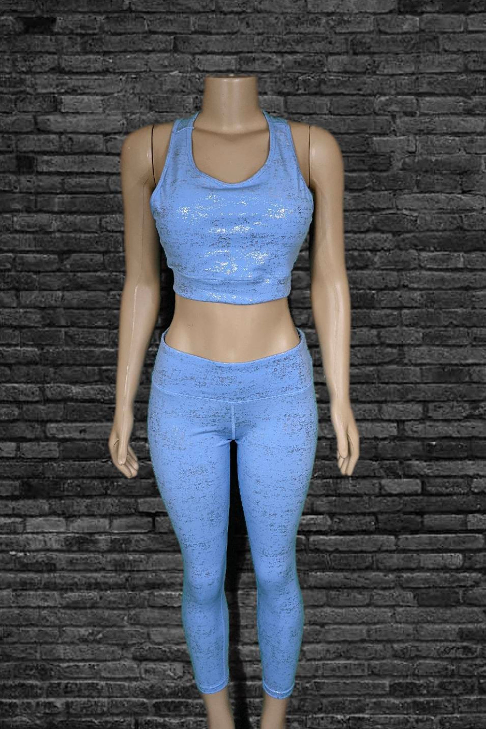 Women's Sky Blue Fitness Set Etsy