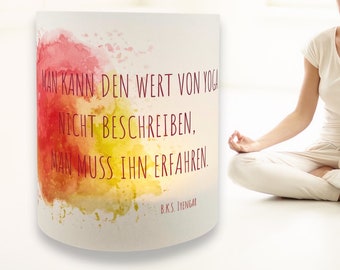 Yoga-Licht Iyengar Man kann den Wert von Yoga nicht beschreiben sanftes Licht rot gelb Windlicht Papier