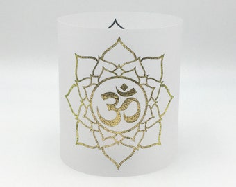 Yoga Light Om Lotus Blossom Gold Meditation Soft Light Colorful Gift Lantern Paper Blossom of Life
