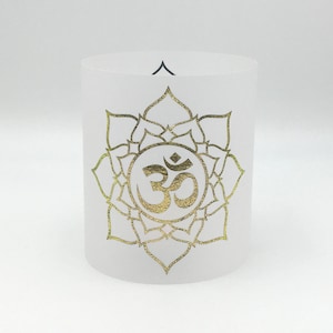 Yoga luce Om fiore di loto oro meditazione luce delicata lanterna regalo colorata fiore di carta della vita