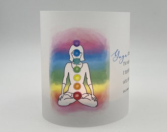 Yoga light Iyengar Yoga does not just change the way we see things soft light colorful gift lantern paper