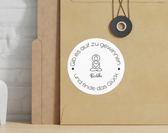 Sticker Set Buddha Saying Find Happiness Zen Affirmation Mindfulness