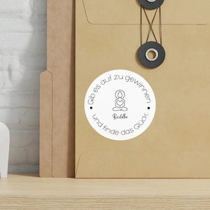 Sticker-Set Buddha Spruch Finde das Glück Zen Affirmation Achtsamkeit