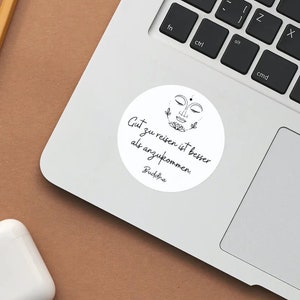 Sticker Set Buddha Saying Better Travel Well Zen Affirmation Mindfulness
