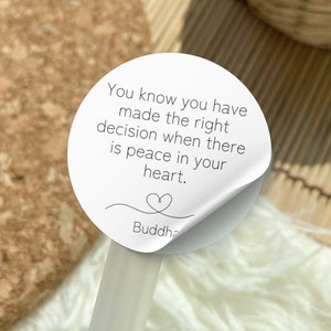 Sticker-Set Buddha-Spruch You know you have made the right decision Zen Achtsamkeit