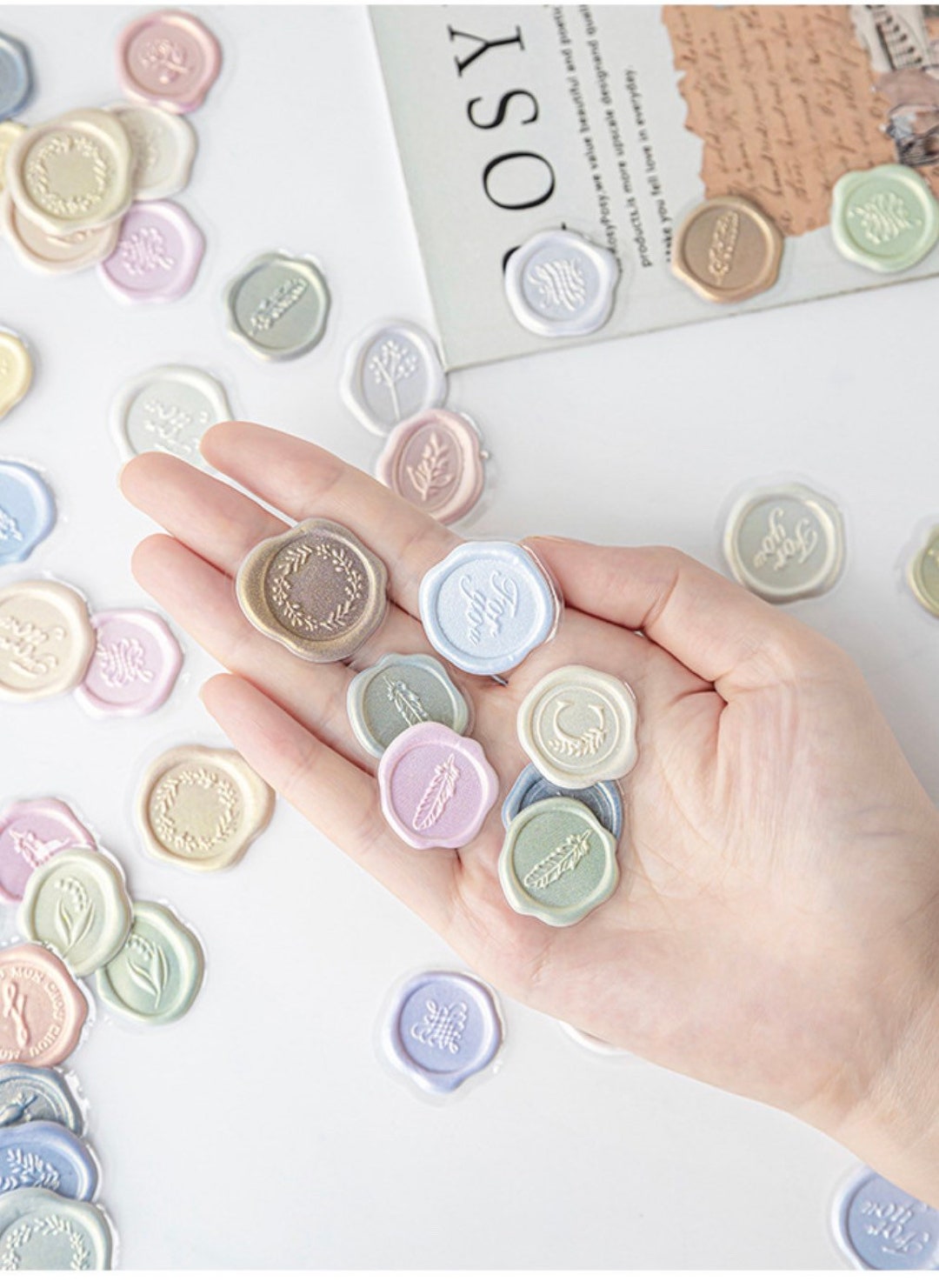 18 Pcs Sealing Stickers, Sealing Wax Stickers With Self Adhesive, Ready