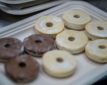 Keto Glazed Doughnut 1g Net Carbs, Paleo Donut, Gluten Free, Sugar Free, low carb, diabetic friendly, vanilla doughnut, chocolate doughnut