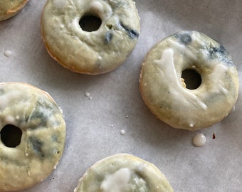 Protein Donut, Keto Donut, Blueberry Lemon Glaze, 1.1g NET CARBS, Gluten free, Sugar free, low carb, diabetic friendly, weightloss, diet