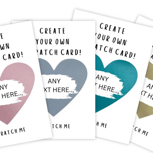 Create Your Own Scratch Card Personalised Scratch Card Etsy UK