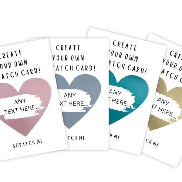 Create your own scratch card, Personalised scratch card, scratch and reveal card