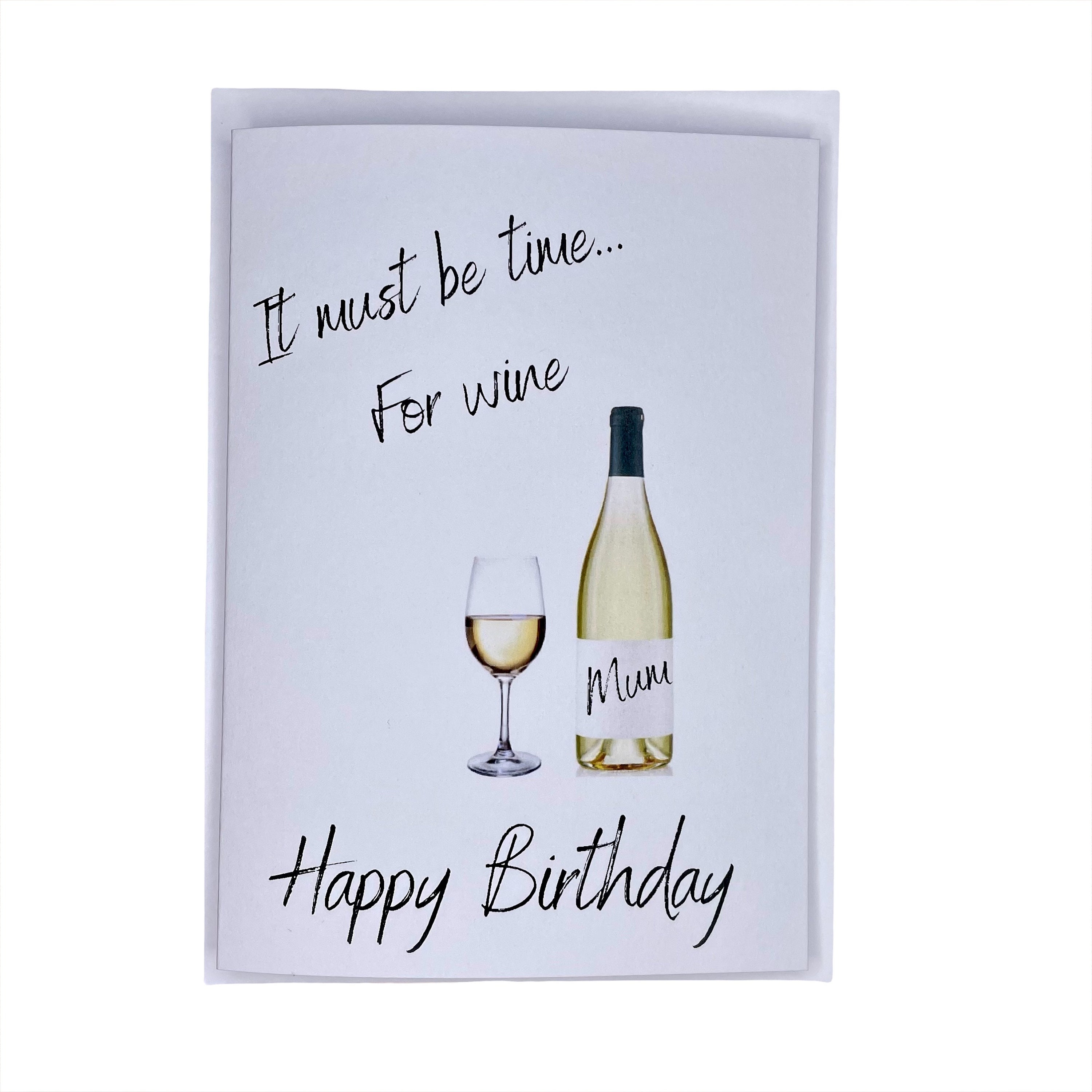 Personalised Wine Birthday Card Happy Birthday Must Be Time - Etsy UK