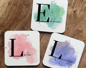 personalised name coaster, Birthday, Gift, Friend, Name