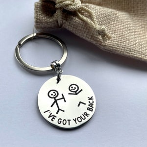 Friendship keyring, friend keyring, True friends, meaningful friendship keyring, I've got your back